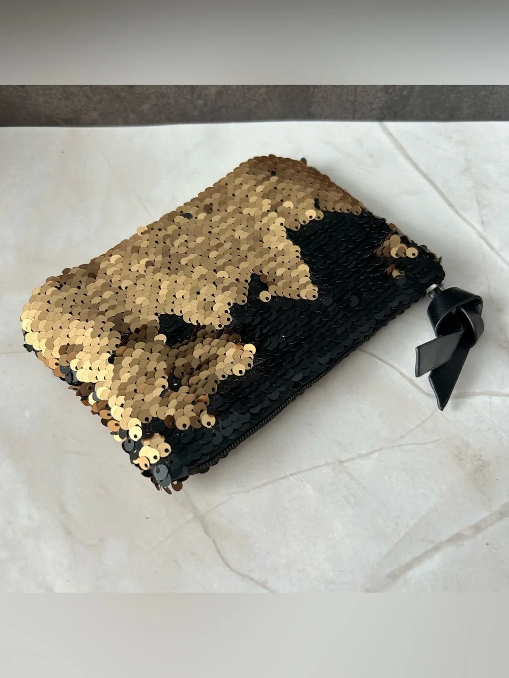 Reversible Sequin Cosmetic Pouch